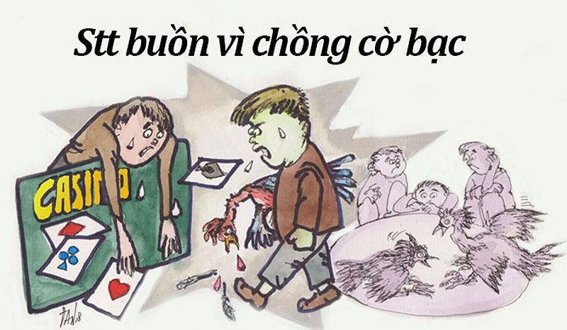 Hình ảnh thể hiện nỗi lòng của người phụ nữ có chồng cờ bạc